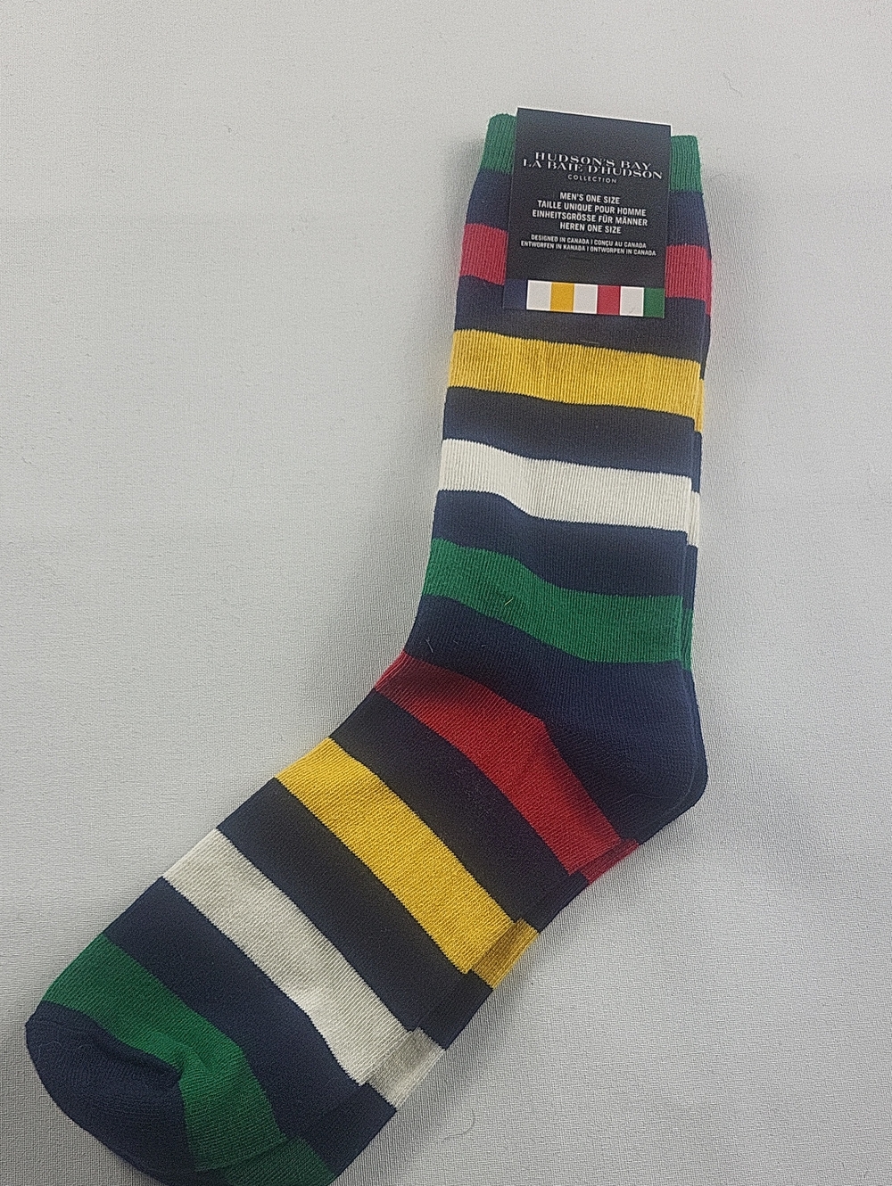 NWT Hudson's Bay Company Iconic Multi-Stripe Crew Socks